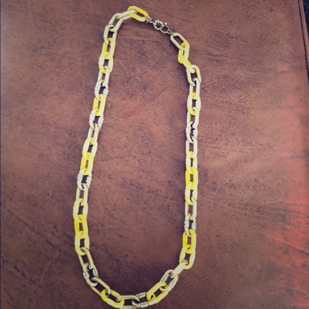 J. Crew gold and yellow link necklace